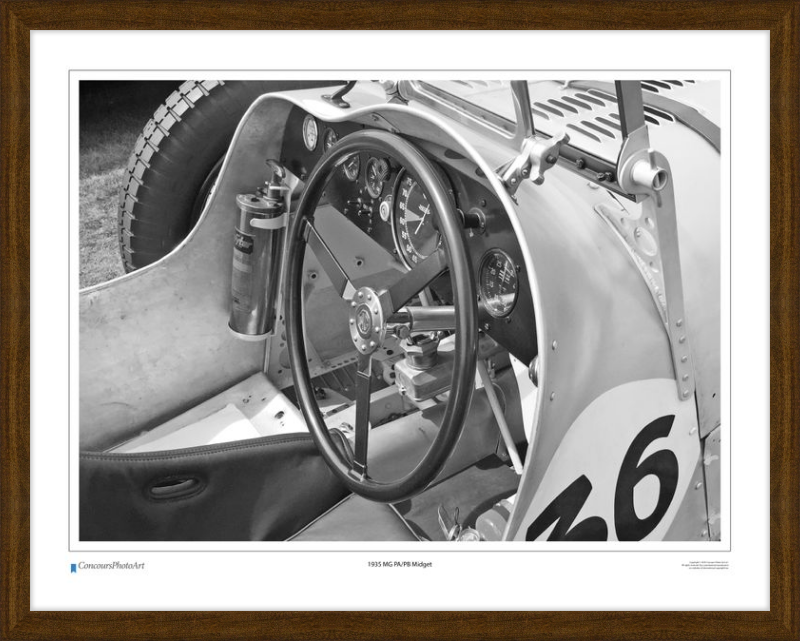1935 MG PA/PB Midget / CPA607B / B&W Print