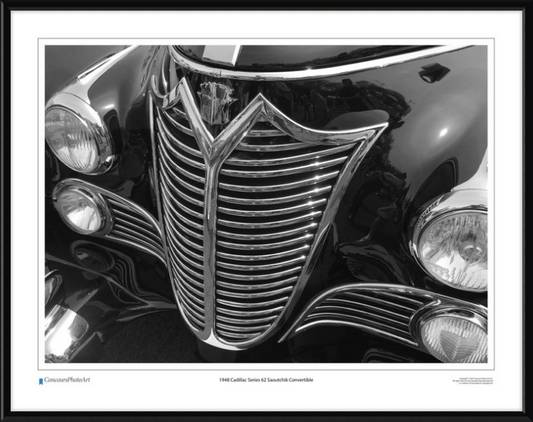 1948 Cadillac Series 62 Saoutchik Convertible / CPA302B / Black and White