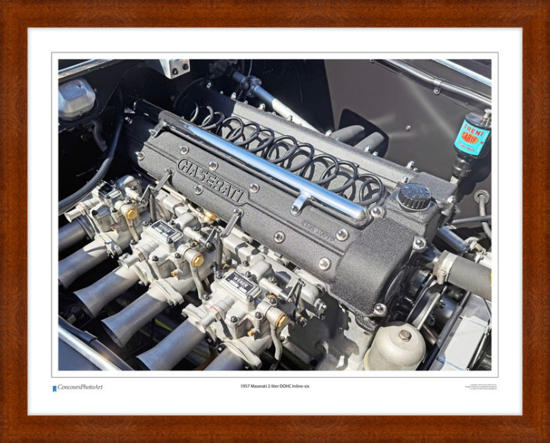 1957 Maserati 2-liter DOHC Inline-six / CPA714A / Color Print