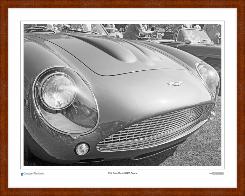 1962 Aston Martin DB4GT Zagato / CPA121B / B&W Print