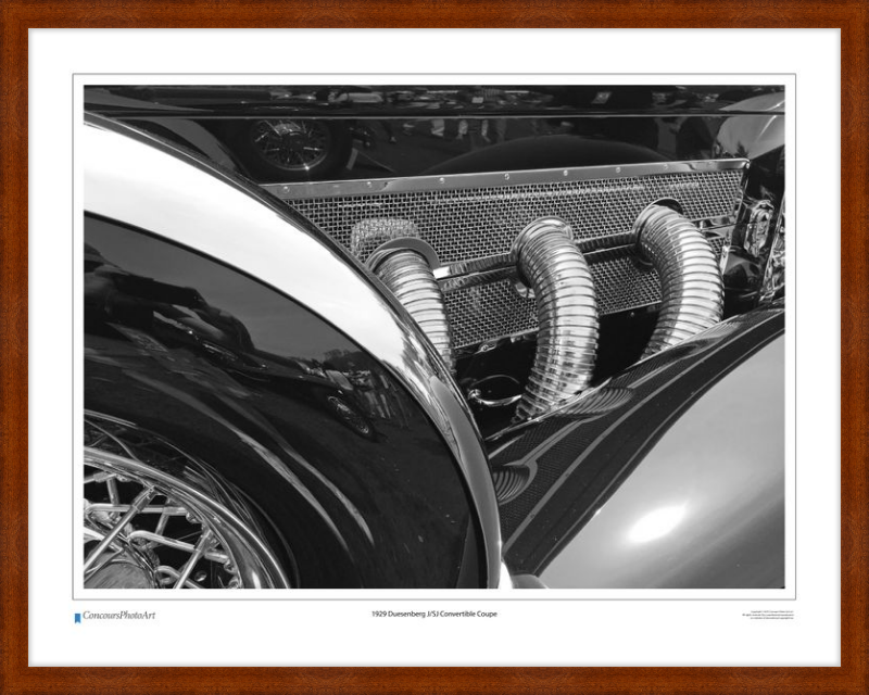 1929 Duesenberg J/SJ Convertible Coupe / CPA314B / B&W Print