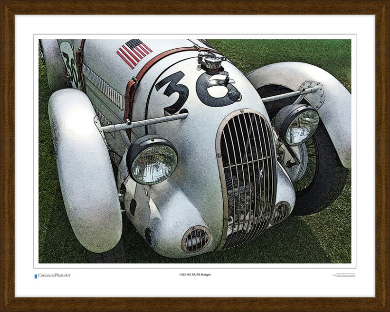 1935 MG PA/PB Midget / CPA410C / Stylized Print