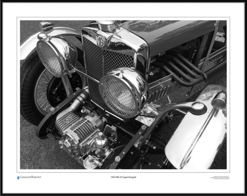 1933 MG J2 Supercharged / CPA101B / Black and White