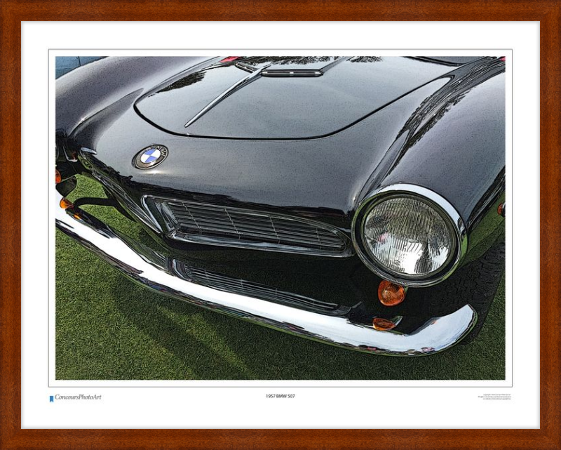 1957 BMW 507 Roadster / CPA217C / Stylized Print