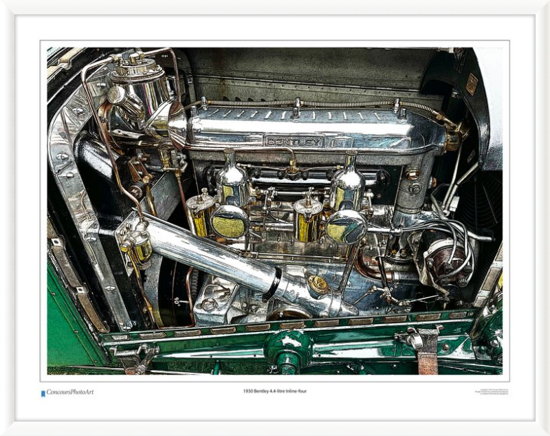1930 Bentley 4.4-litre Inline-four / CPA713C / Stylized Print
