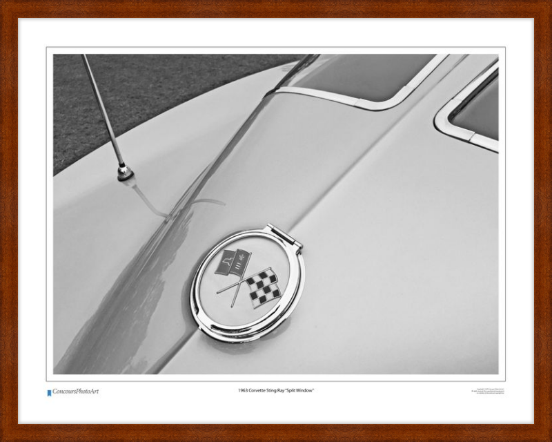 1963 Chevrolet Corvette Sting Ray "Split Window" / CPA317B / B&W Print