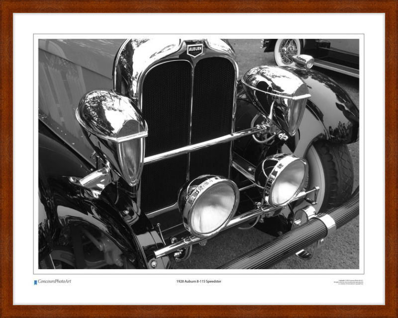 1928 Auburn 8-115 Speedster / CPA311B / Black and White