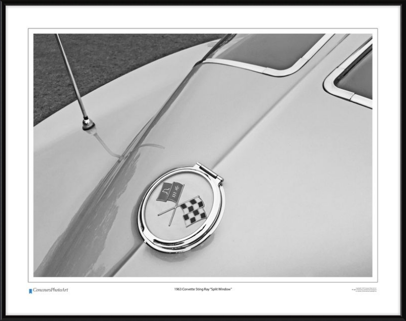 1963 Chevrolet Corvette Sting Ray "Split Window" / CPA317B / B&W Print