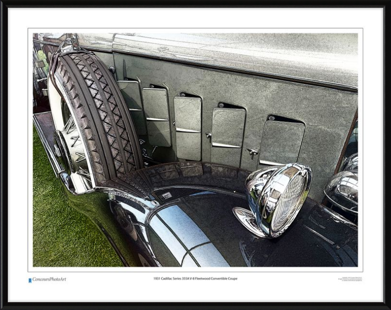1931 Cadillac Series 355A V-8 Fleetwood Convertible Coupe / CPA323C / Stylized Print