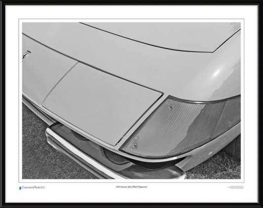 1972 Ferrari 365 GTB/4 “Daytona” / CPA205B / B&W Print