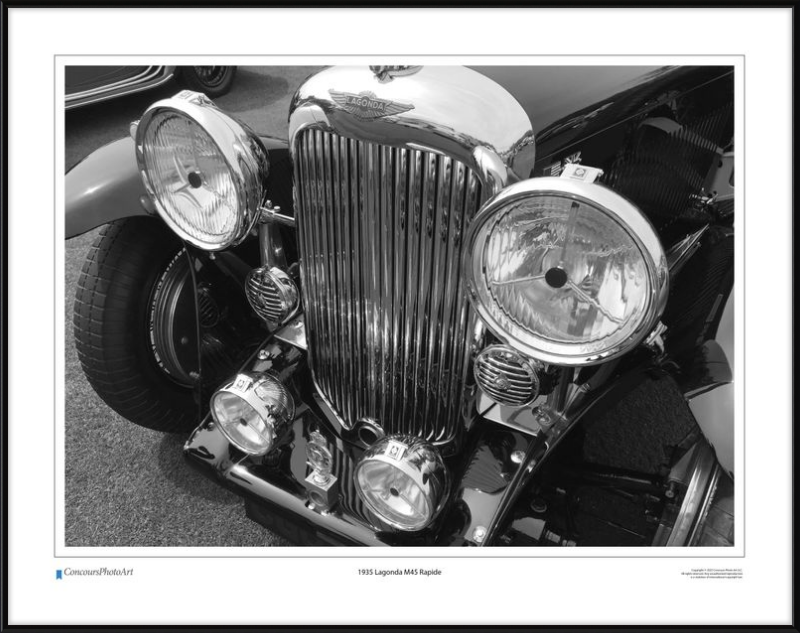 1935 Lagonda M45 Rapide / CPA104B / Black and White