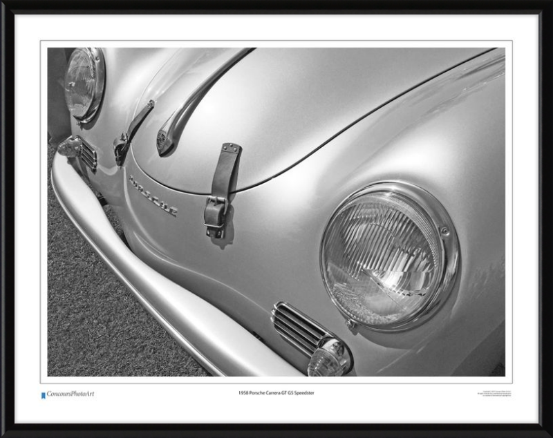1958 Porsche Carrera GT GS Speedster / CPA203B / B&W Print