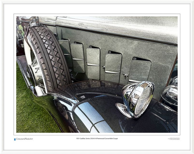 1931 Cadillac Series 355A V-8 Fleetwood Convertible Coupe / CPA323C / Stylized Print