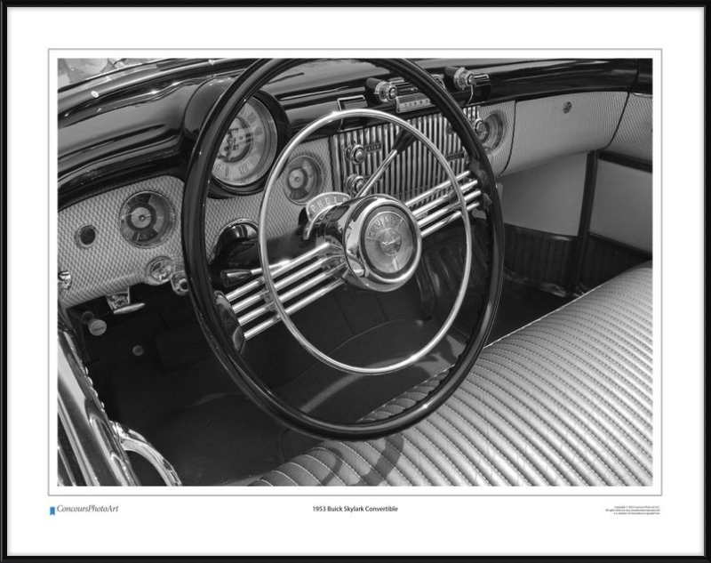 1953 Buick Skylark Convertible / CPA606B / Black and White