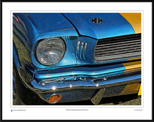 1966 Ford Shelby Mustang GT 350 Hertz / CPA319C / Stylized Print