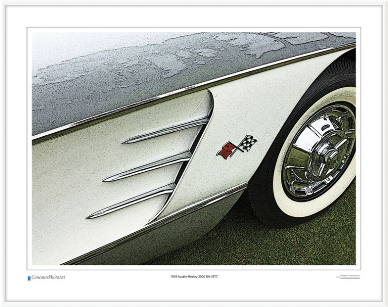 1959 Chevrolet Corvette / CPA320C / Stylized Print