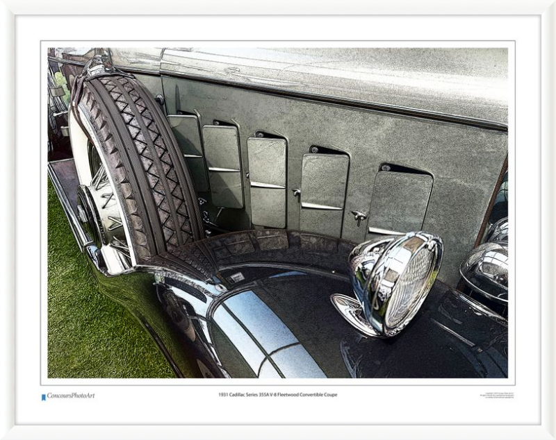 1931 Cadillac Series 355A V-8 Fleetwood Convertible Coupe / CPA323C / Stylized Print