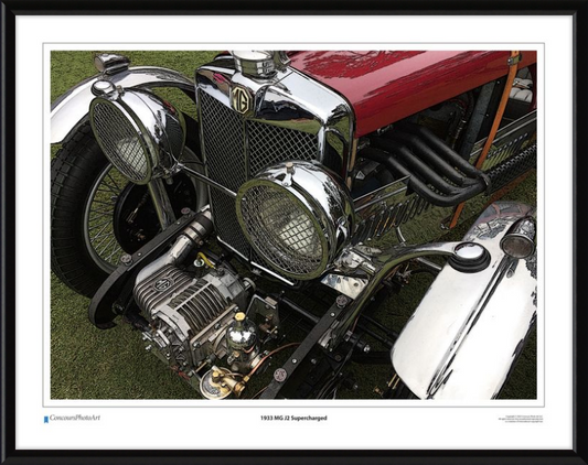 1933 MG J2 Supercharged / CPA101C / Stylized Print