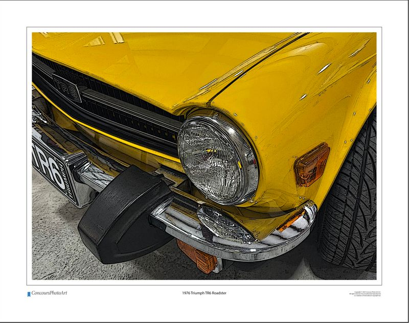1976 Triumph TR6 Roadster / CPA109C / Stylized Image