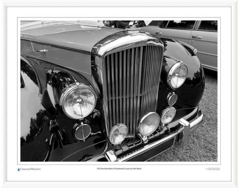1952 Bentley Mark VI Drophead Coupe by Park Ward / CPA114B / B&W Print