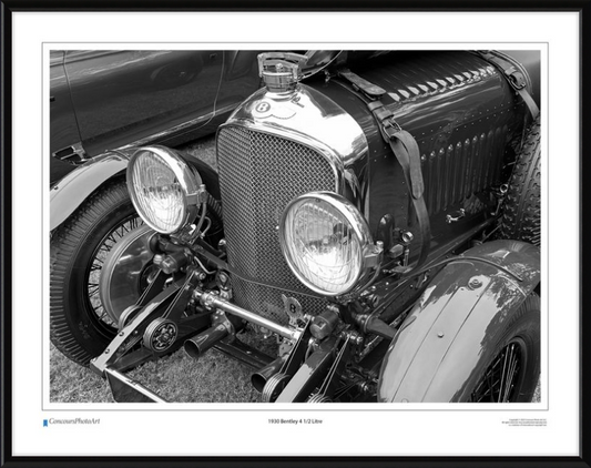 1930 Bentley 4 1/2 Litre / CPA113B / Black and White