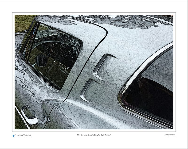1963 Chevrolet Corvette Sting Ray "Split Window" / CPA301C / Stylized Print