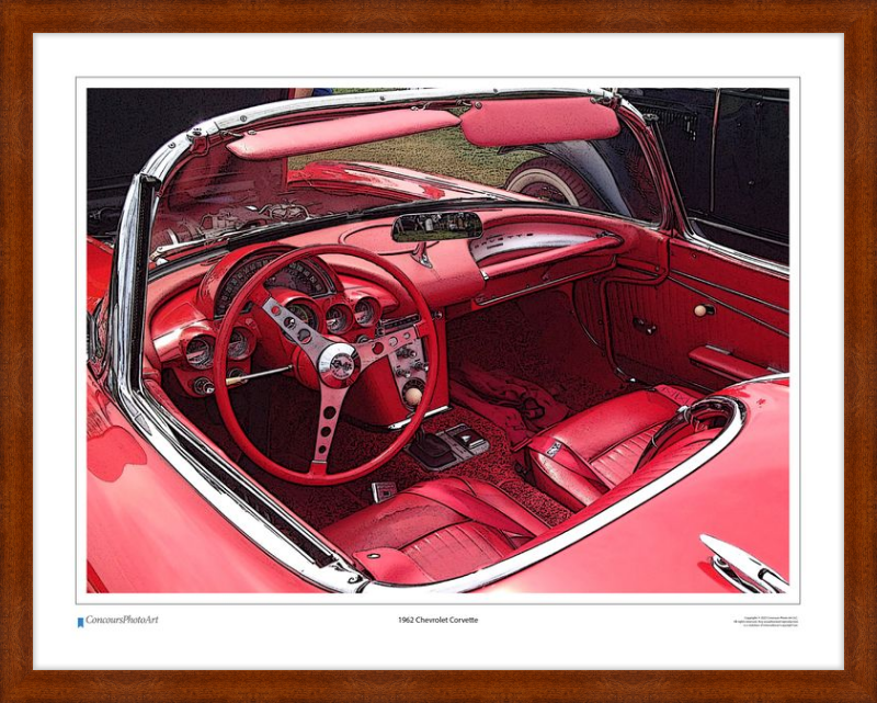 1962 Chevrolet Corvette / CPA609C / Stylized Image