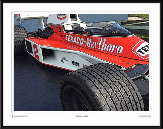 1974 McLaren M23/8 / CPA407C / Stylized Image