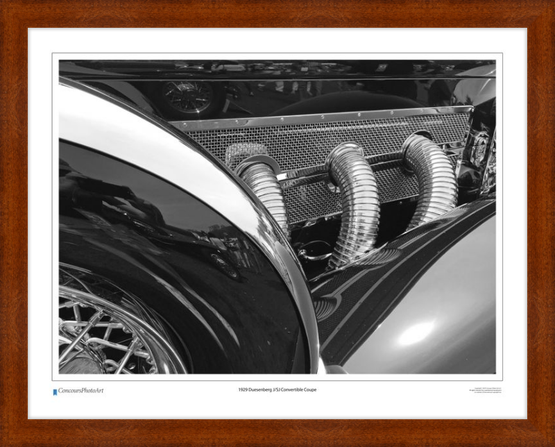 1929 Duesenberg J/SJ Convertible Coupe / CPA314B / B&W Print