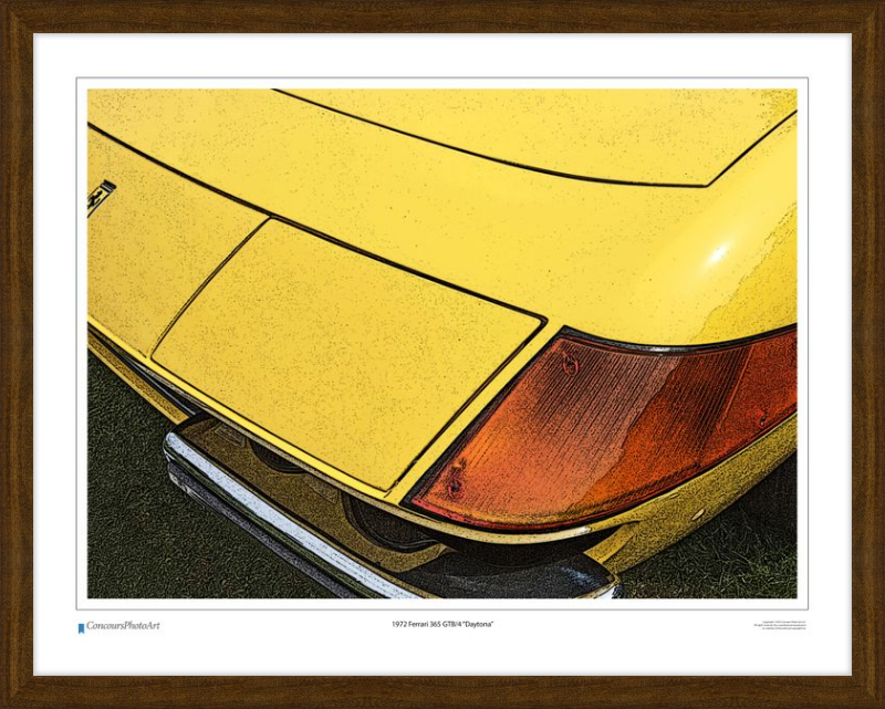 1972 Ferrari 365 GTB/4 “Daytona” / CPA205C / Stylized Print