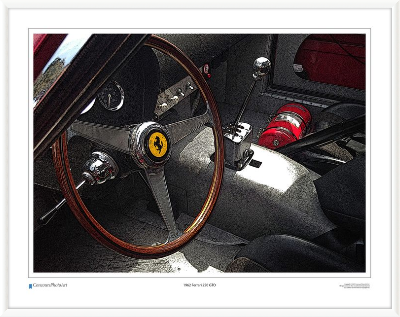 1962 Ferrari 250 GTO / CPA601C / Stylized Image