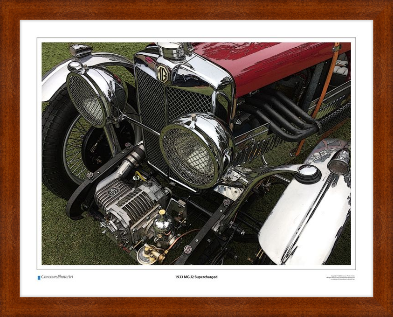 1933 MG J2 Supercharged / CPA101C / Stylized Print