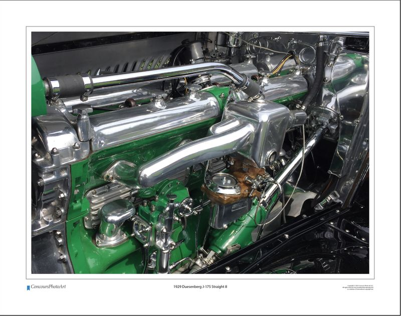 1929 Duesenberg J-175 Straight 8 / CPA703A / Color Print