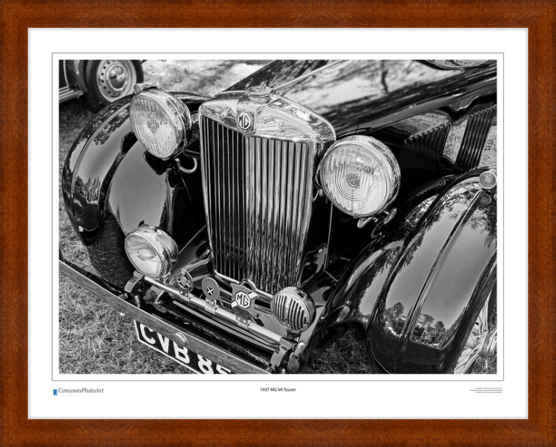 1937 MG VA Tourer / CPA120B / B&W Print