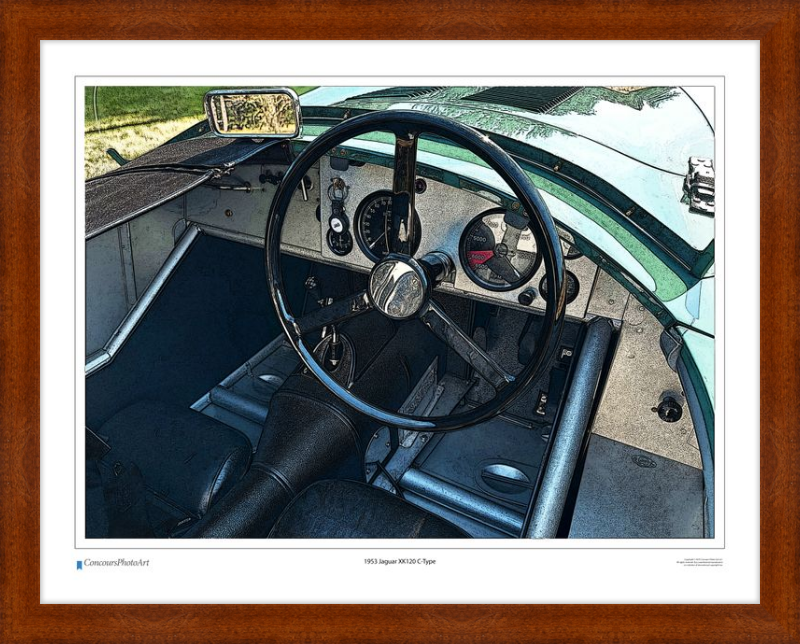 1953 Jaguar XK120 C-Type / CPA615C / Stylized Print