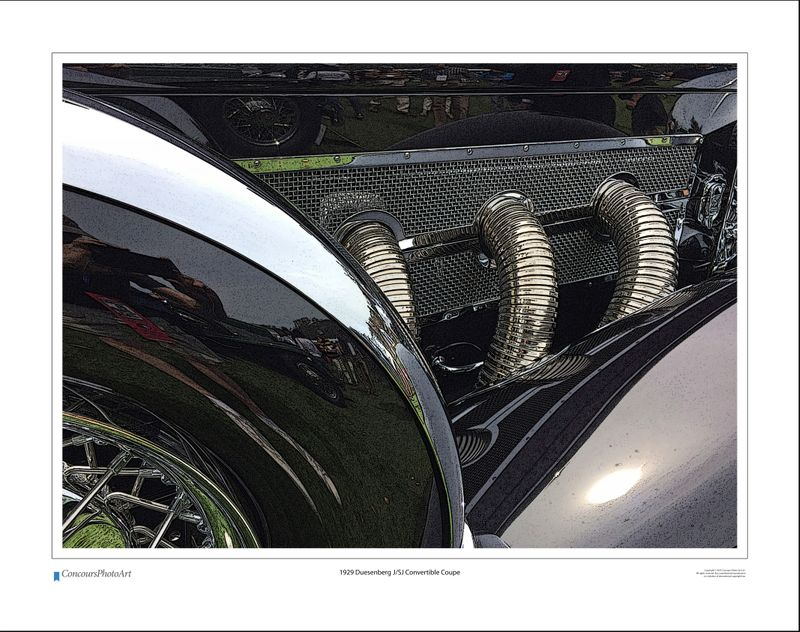 1929 Duesenberg J/SJ Convertible Coupe / CPA314C / Stylized Print