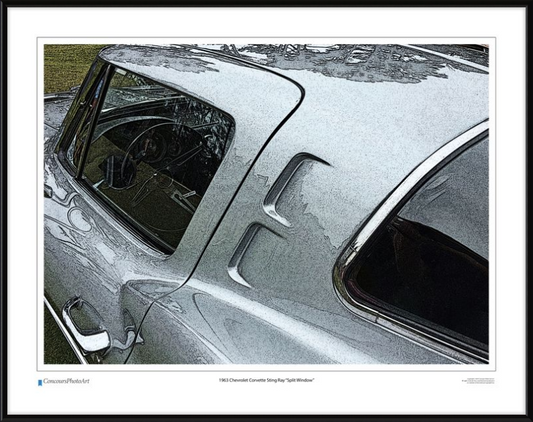 1963 Chevrolet Corvette Sting Ray "Split Window" / CPA301C / Stylized Print