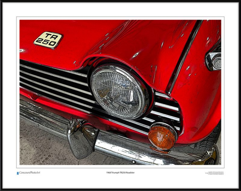 1968 Triumph TR250 Roadster / CPA111C / Stylized Image