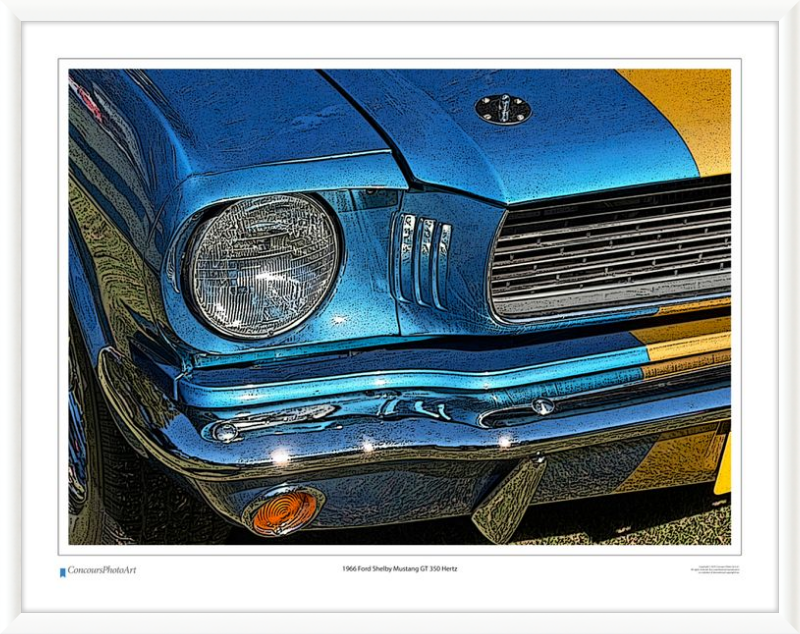 1966 Ford Shelby Mustang GT 350 Hertz / CPA319C / Stylized Print