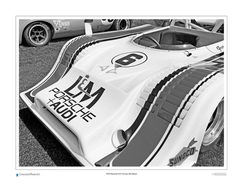 1972 Porsche 917/10 Can-Am Racer / CPA416B / B&W Print