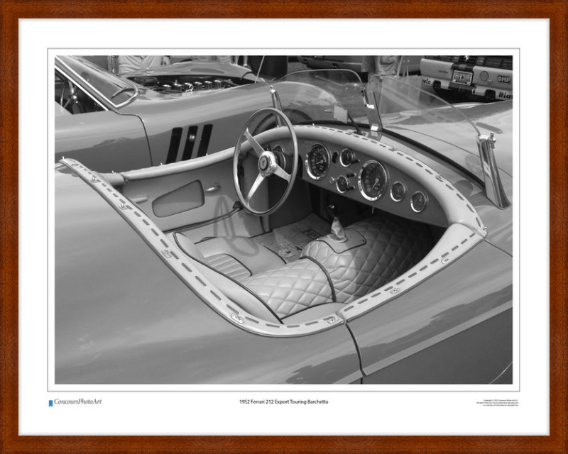 1952 Ferrari 212 Export Touring Barchetta / CPA608B / Black and White