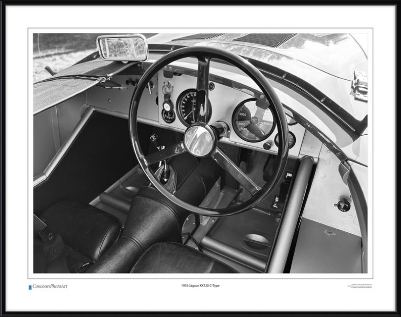 1953 Jaguar XK120 C-Type / CPA615B / B&W Print