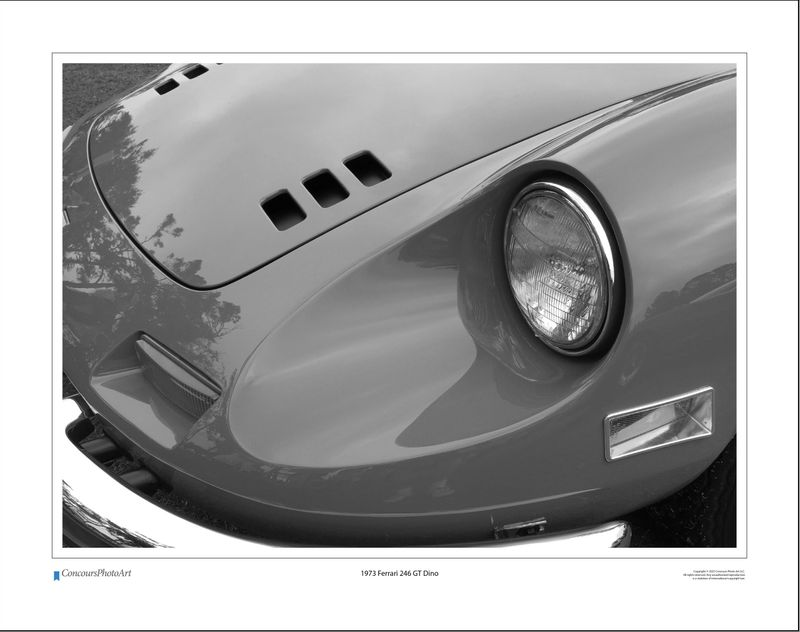 1973 Ferrari 246 GT Dino / CPA208B / Black and White