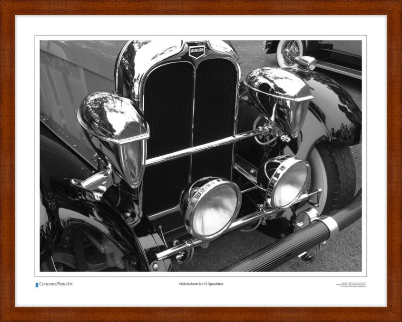 1928 Auburn 8-115 Speedster / CPA311B / Black and White