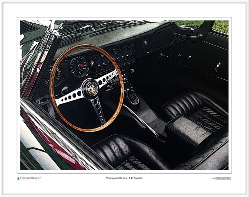 1965 Jaguar XKE Series 1 4.2 Roadster / CPA605C / Stylized Image