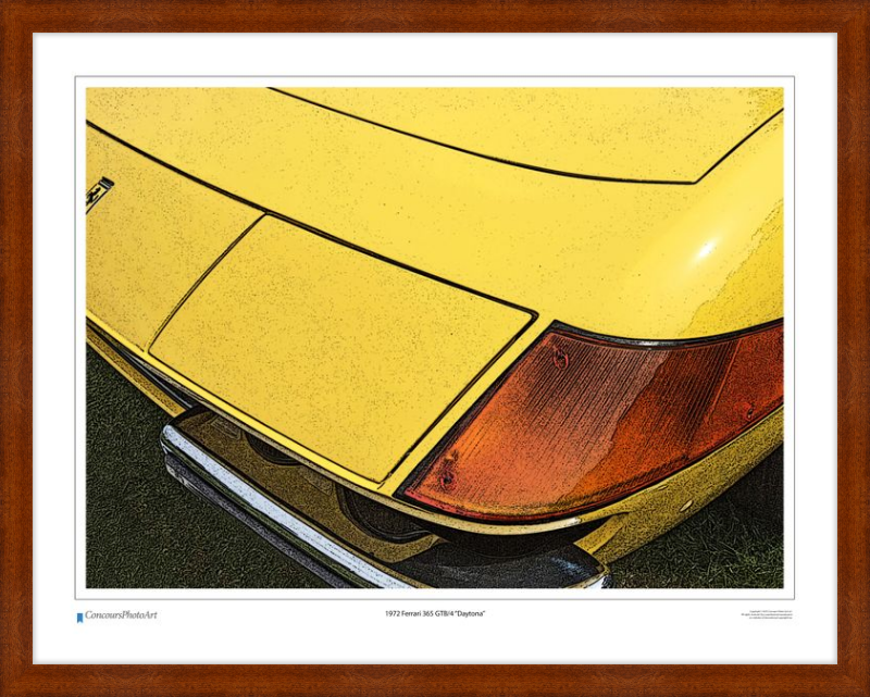 1972 Ferrari 365 GTB/4 “Daytona” / CPA205C / Stylized Print