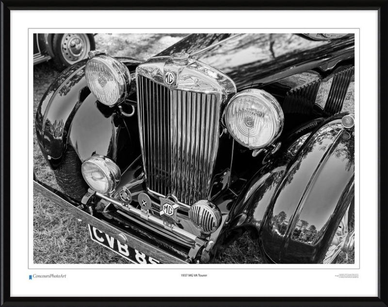 1937 MG VA Tourer / CPA120B / B&W Print