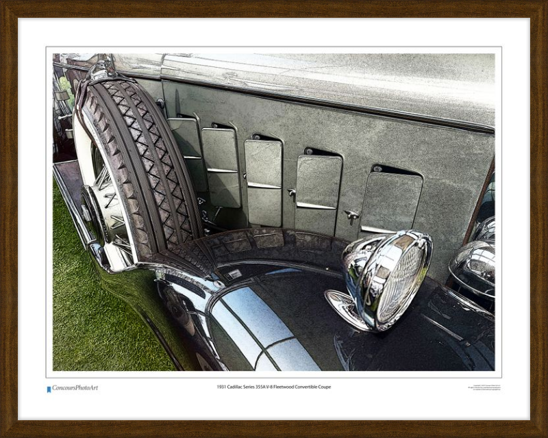 1931 Cadillac Series 355A V-8 Fleetwood Convertible Coupe / CPA323C / Stylized Print