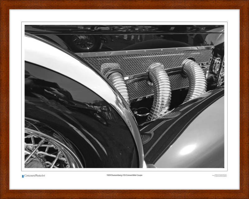 1929 Duesenberg J/SJ Convertible Coupe / CPA314B / B&W Print