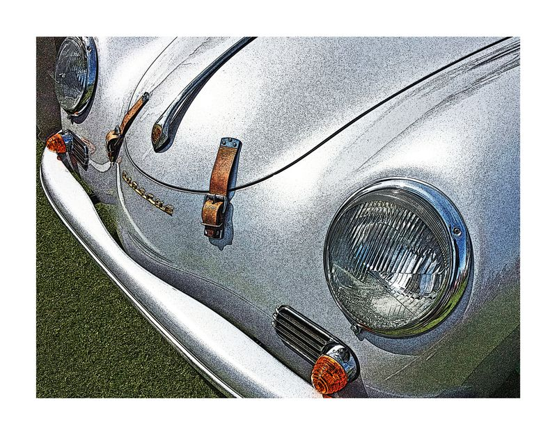 1958 Porsche Carrera GT GS Speedster / CPA203C / Stylized Print